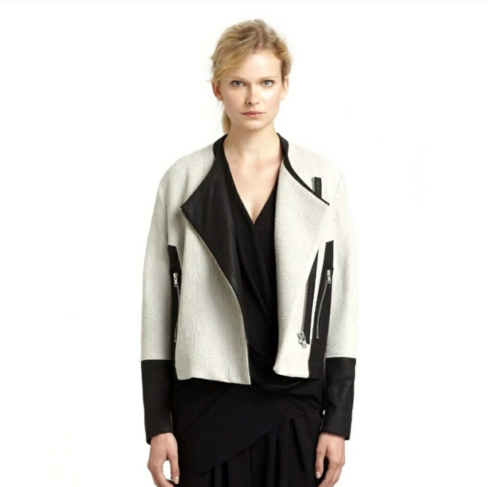 Helmut Lang wool moto jacket Sz 10